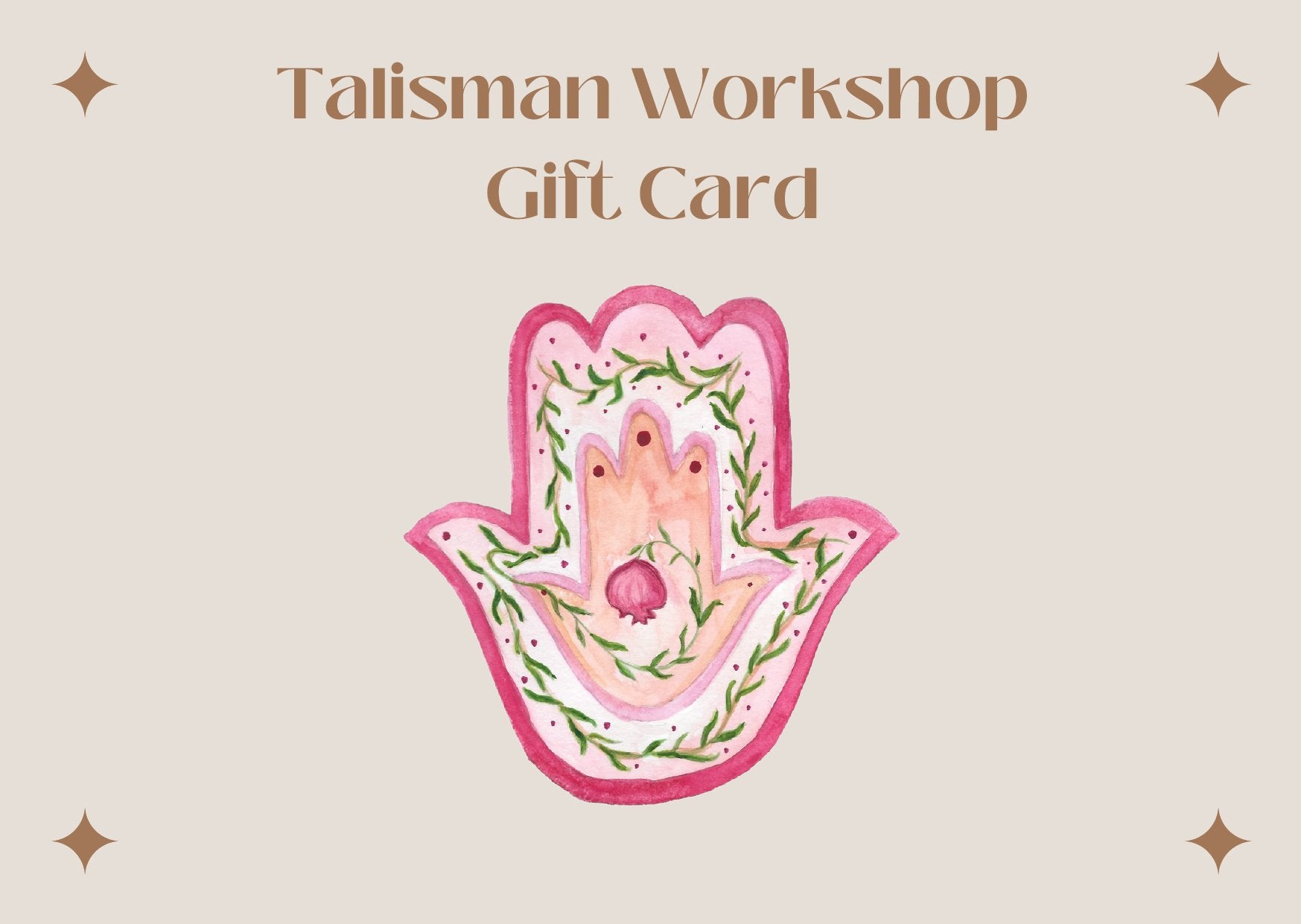 Talisman Workshop Gift Card