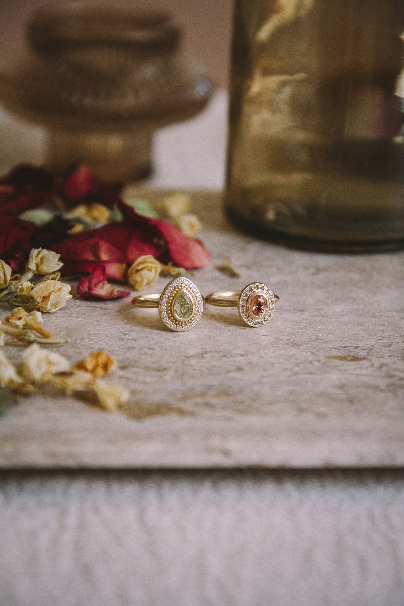 Handmade Rings from the Aroosi Collection by Moznabi Jewellery
