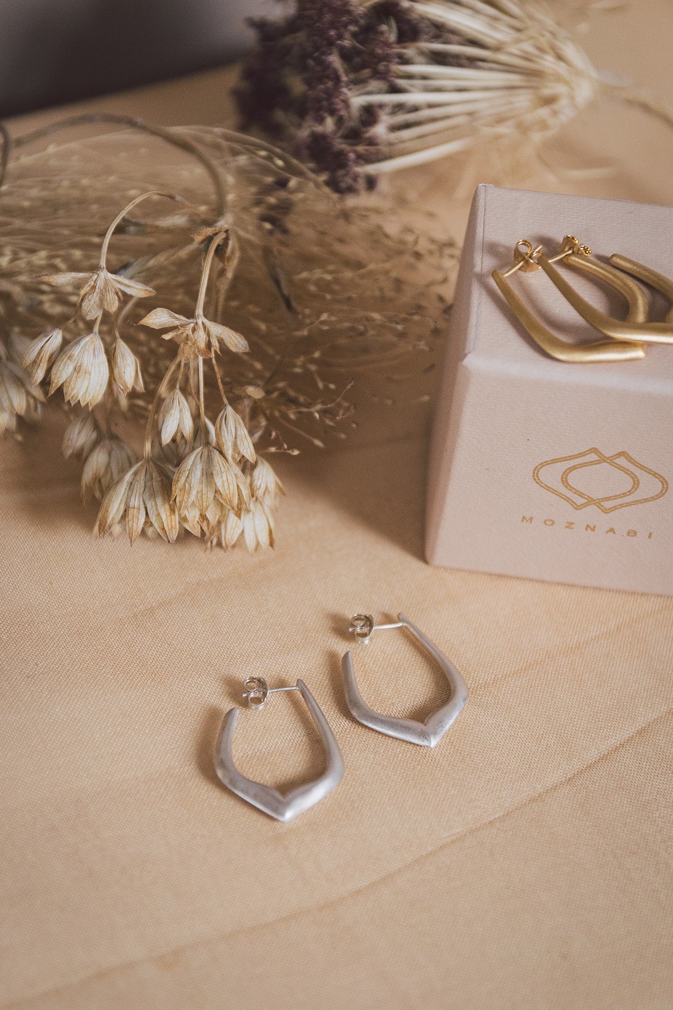 Essence of Persia Large Silver Hoops
