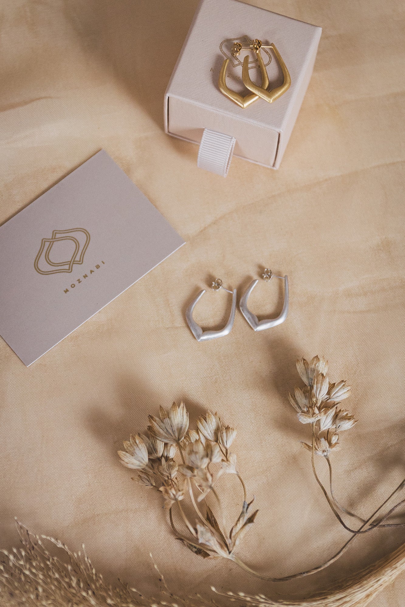 Essence of Persia Large Silver Hoops