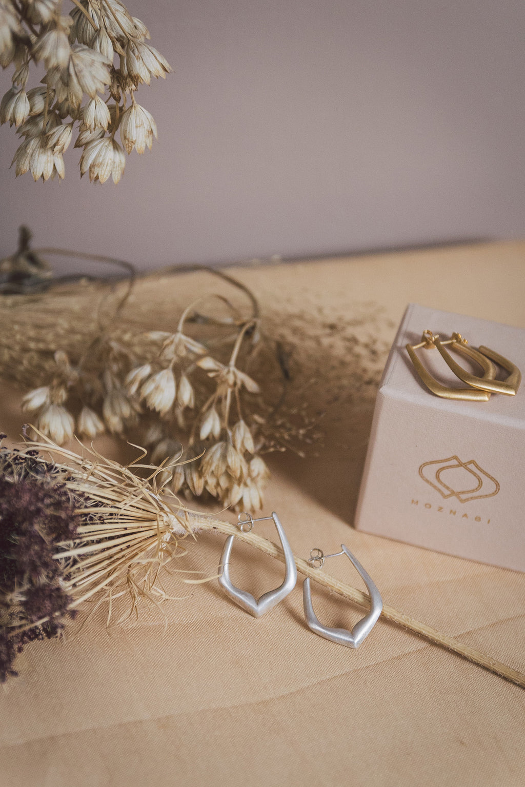 Essence of Persia Large Silver Hoops