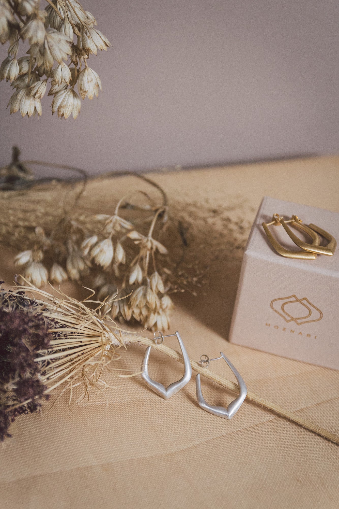 Essence of Persia Large Silver Hoops