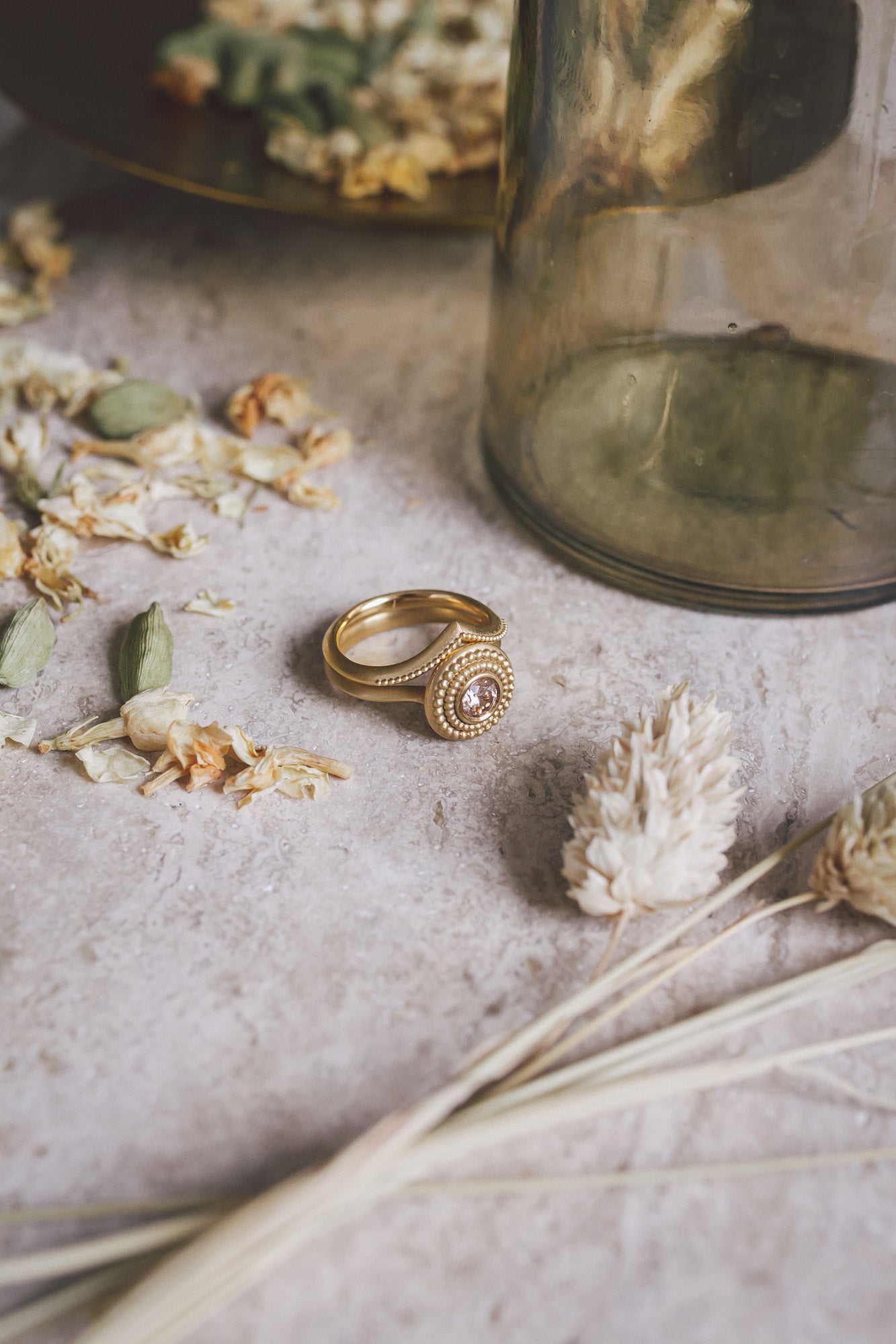 Lifestyle shot of Aroosi Champagne Diamond Ring