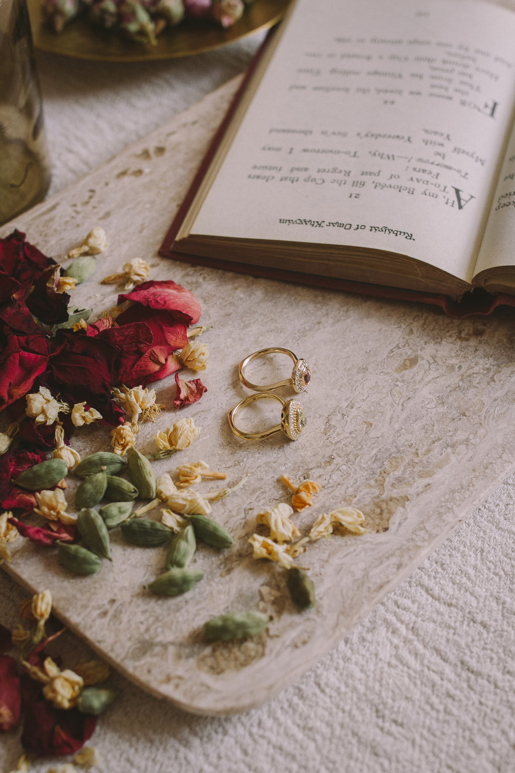 Two rings from the Aroosi wedding collection