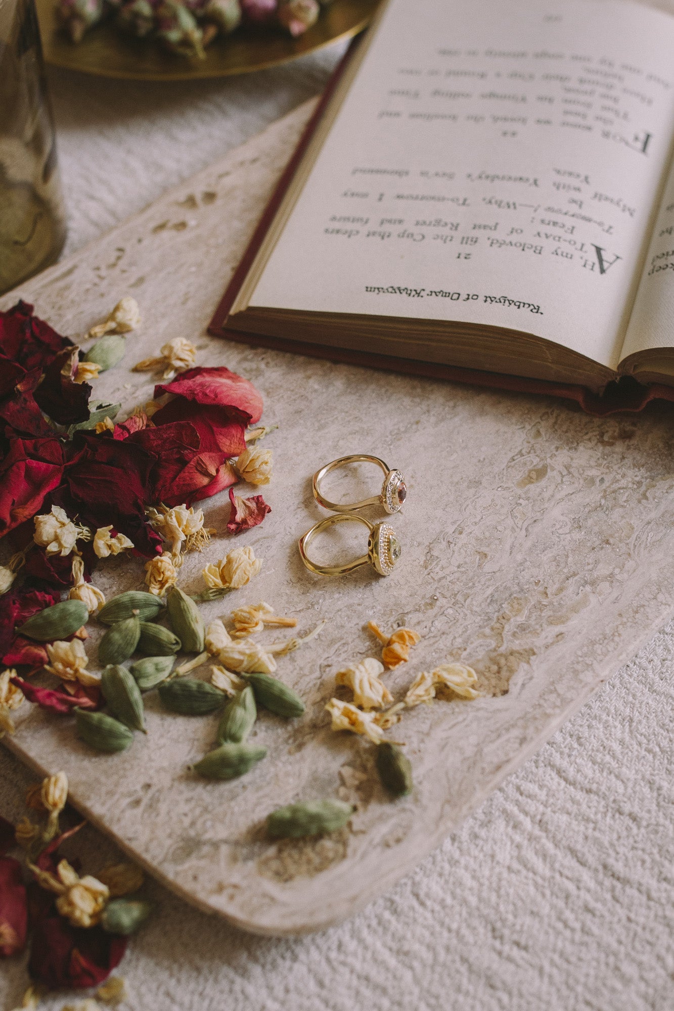 Two rings from the Aroosi wedding collection