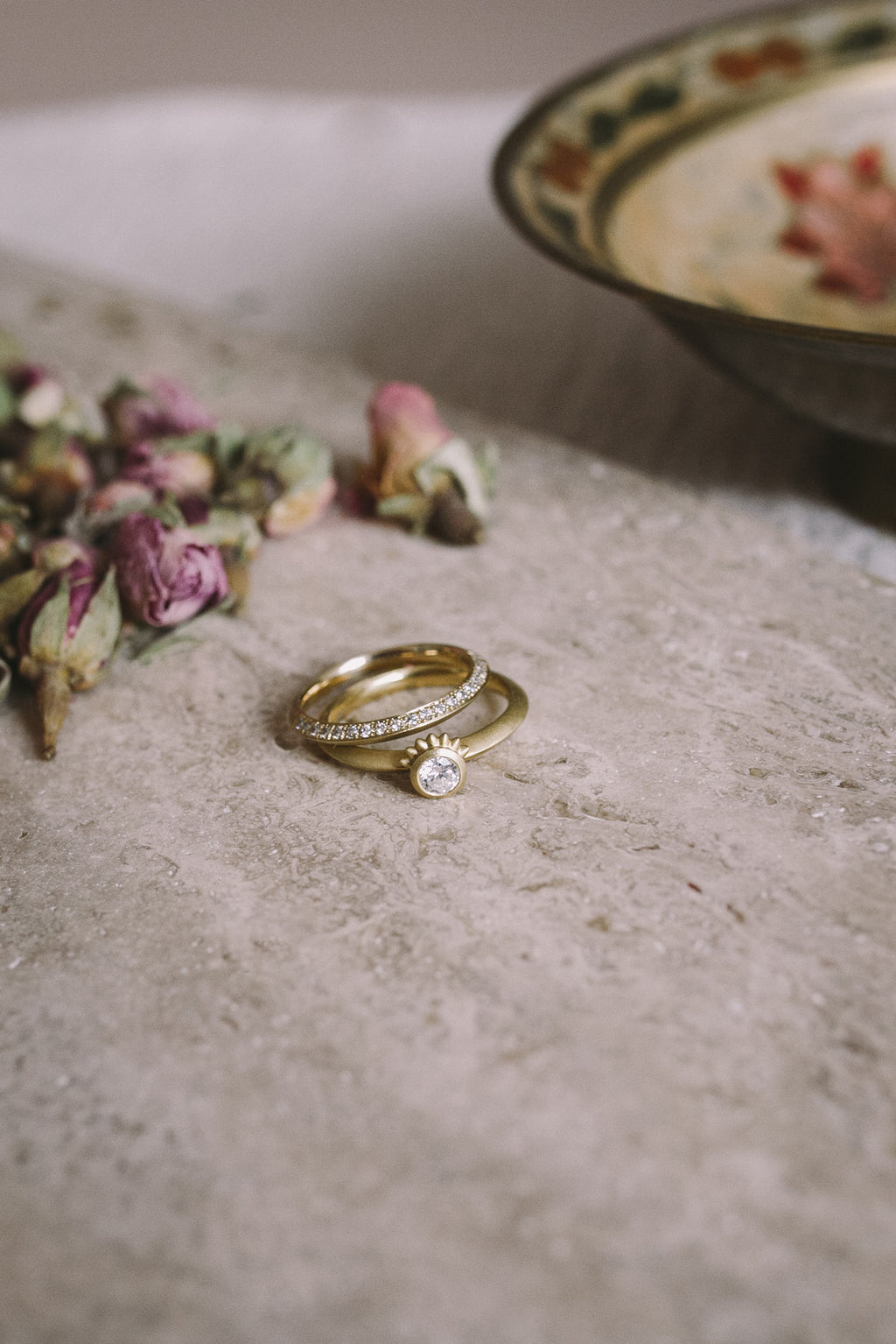 Aroosi Darya Diamond Ring handmade by Roxanna Moznabi