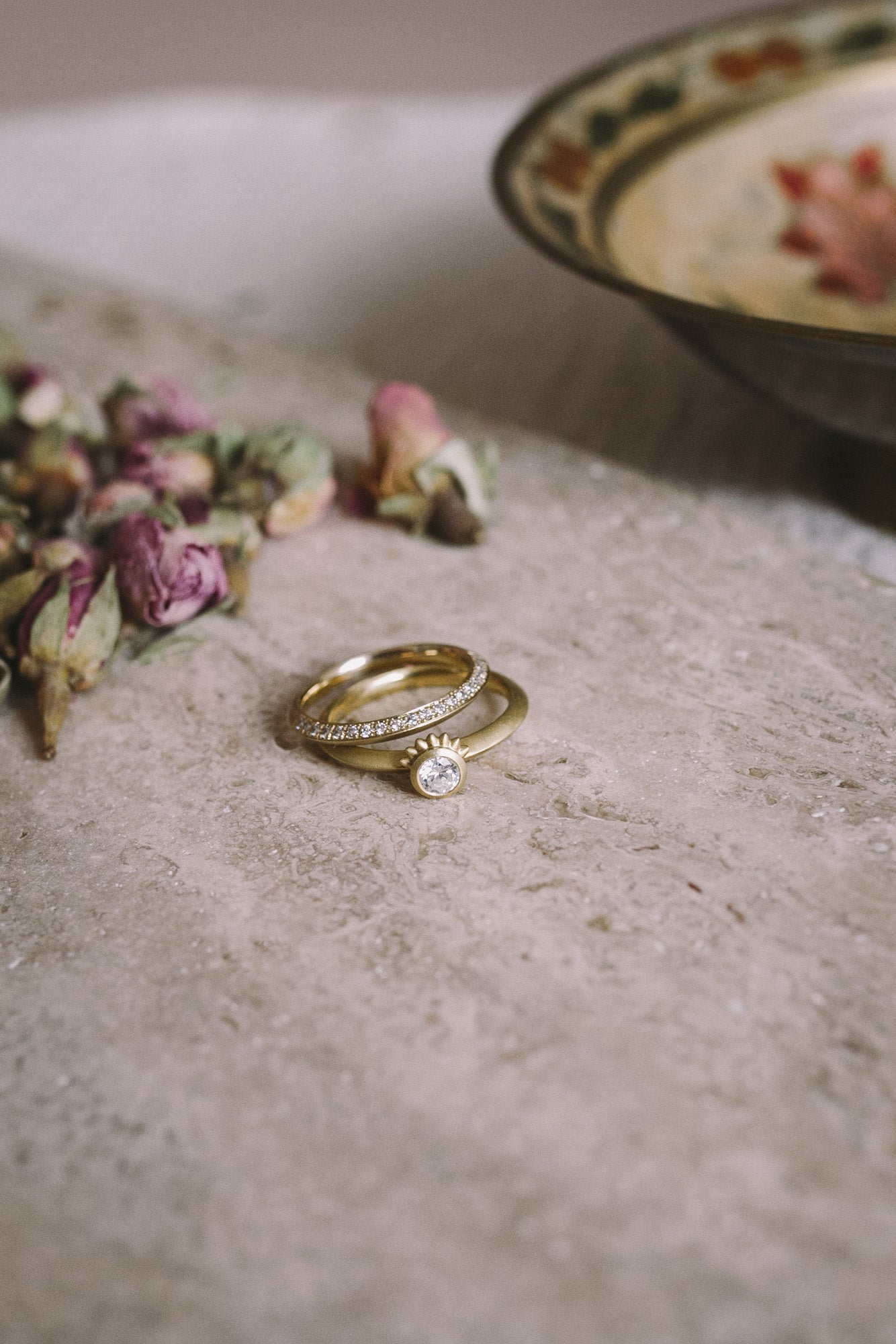 Aroosi Darya Diamond Ring handmade by Roxanna Moznabi
